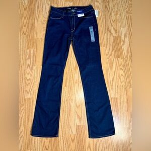 Old Navy Dark Blue Mid-Rise Wow Boot-Cut Jeans